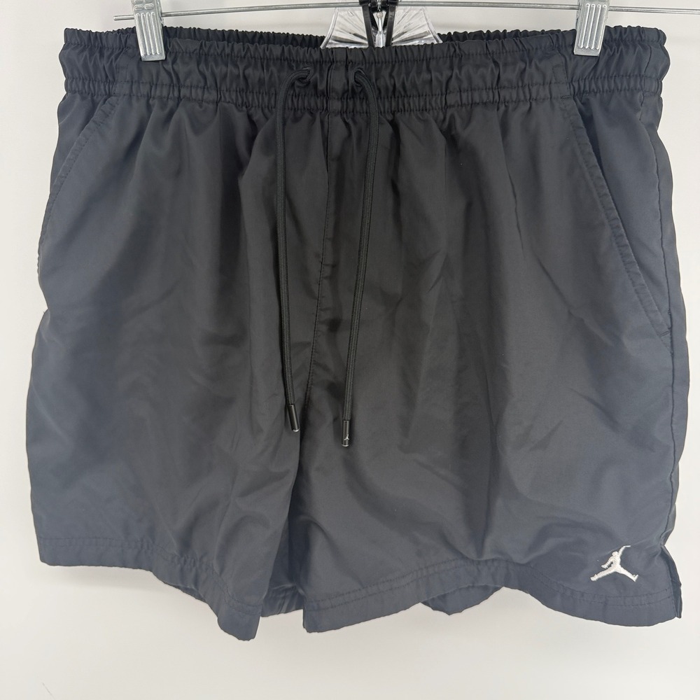 Jordan Mens Black Jumpman XL Embroidered Logo Mesh Lined Shorts